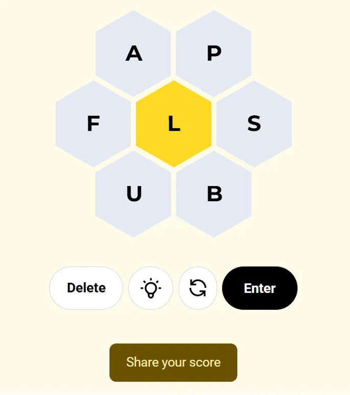 Spelling Bee Unlimited step 1 - Generate a puzzle on demand